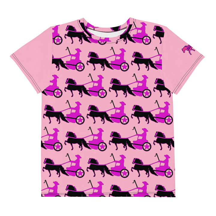 Girls' Pink Driving Pony Crew Neck T-Shirt - 8-16