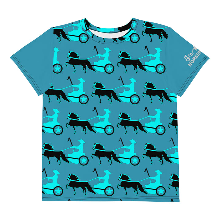 Kids’ Teal Driving Pony Crew Neck T-Shirt - 8-16
