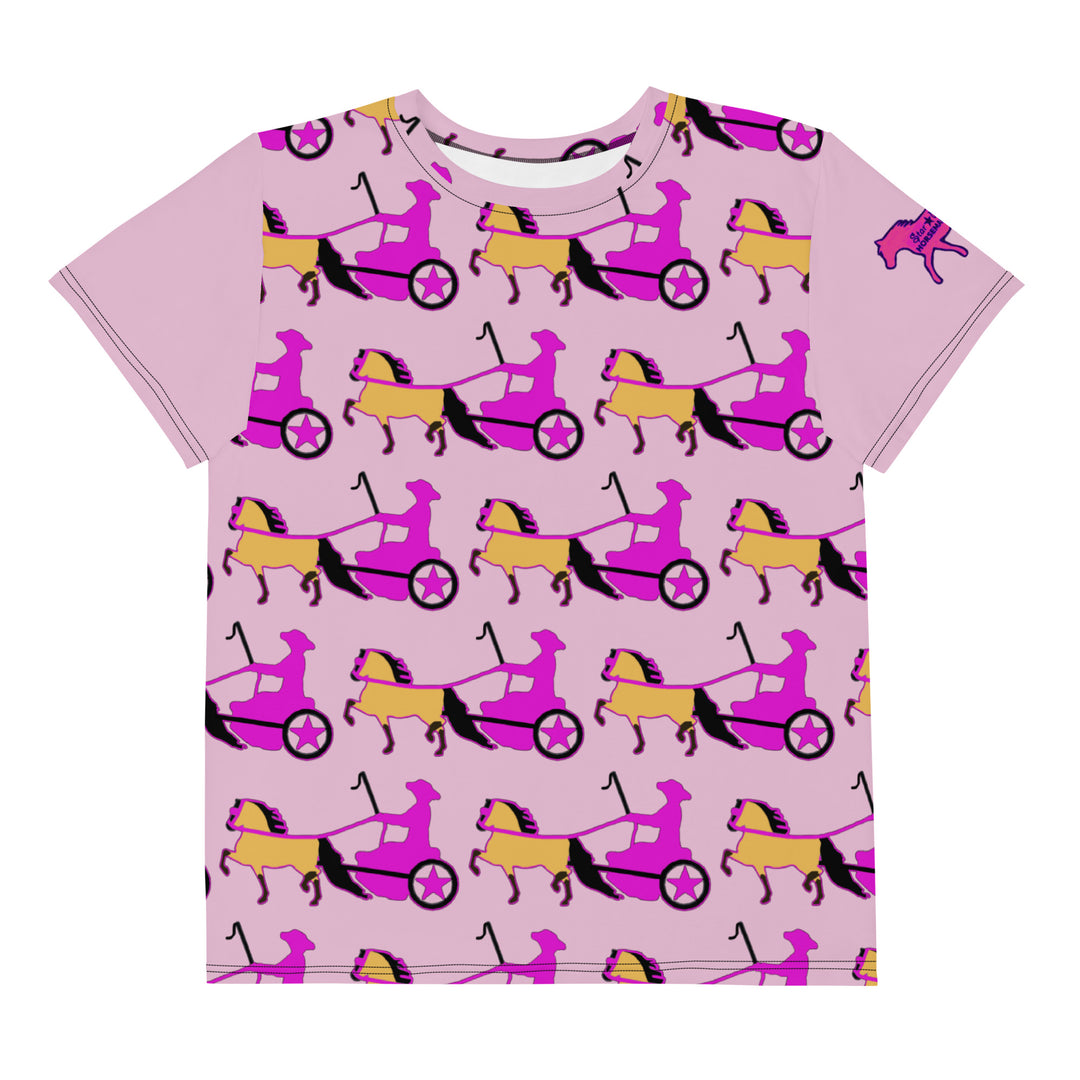 Pink Buckskin Driving Pony Girl's T-Shirt 8-16