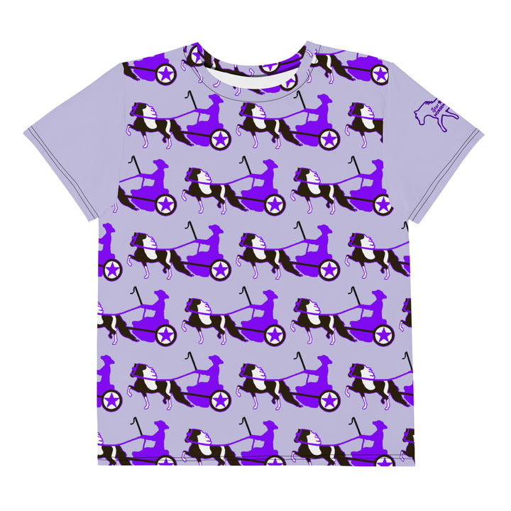 Purple Pinto Driving Pony Girl's T-Shirt 8-16