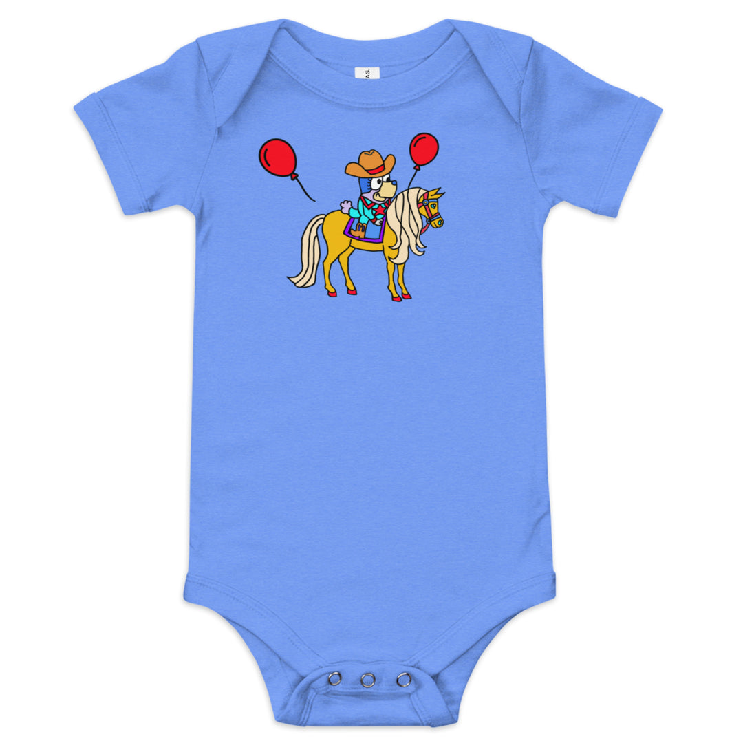 Balloon Western Pony Puppy Baby Short Sleeve One Piece - Star Point Horsemanship