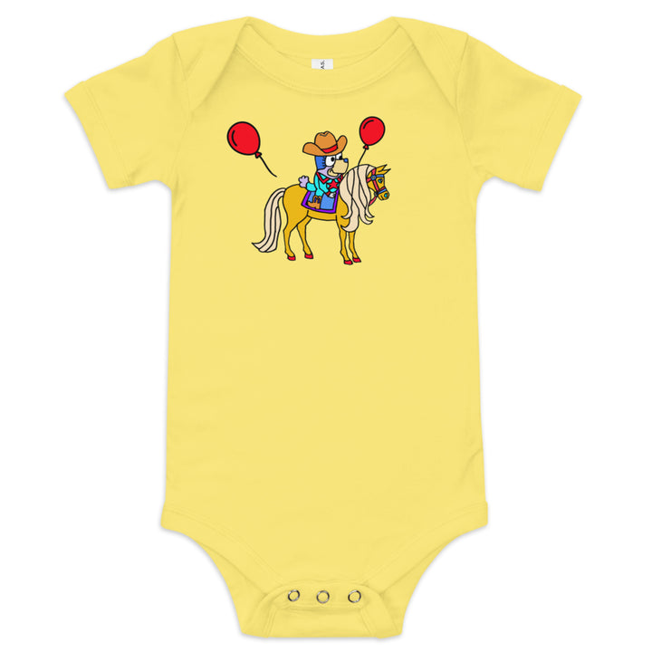 Balloon Western Pony Puppy Baby Short Sleeve One Piece - Star Point Horsemanship