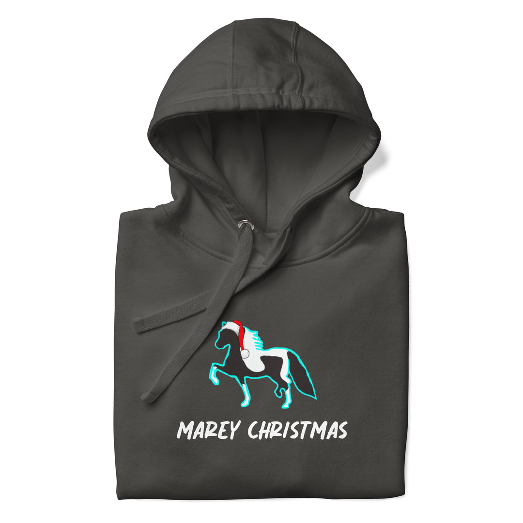 Marey Christmas unisex premium hoodie vintage black front