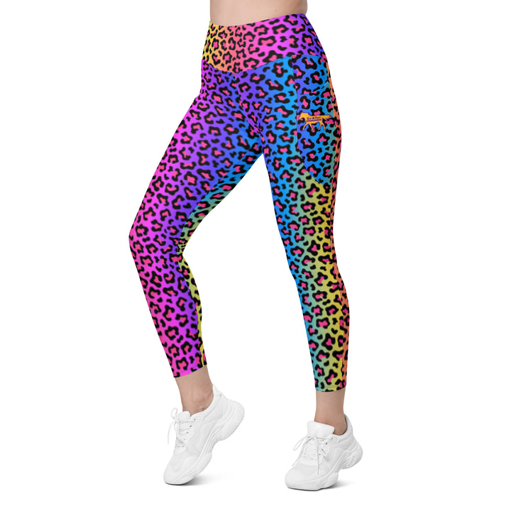 Women's Rainbow Cheetah Equi-Legging w/Pocket - Star Point Horsemanship