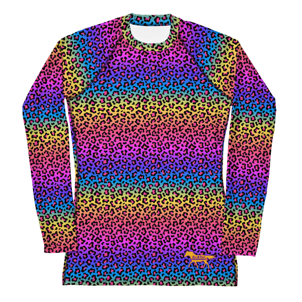 Women's Rainbow Cheetah Sun Shirt - Star Point Horsemanship