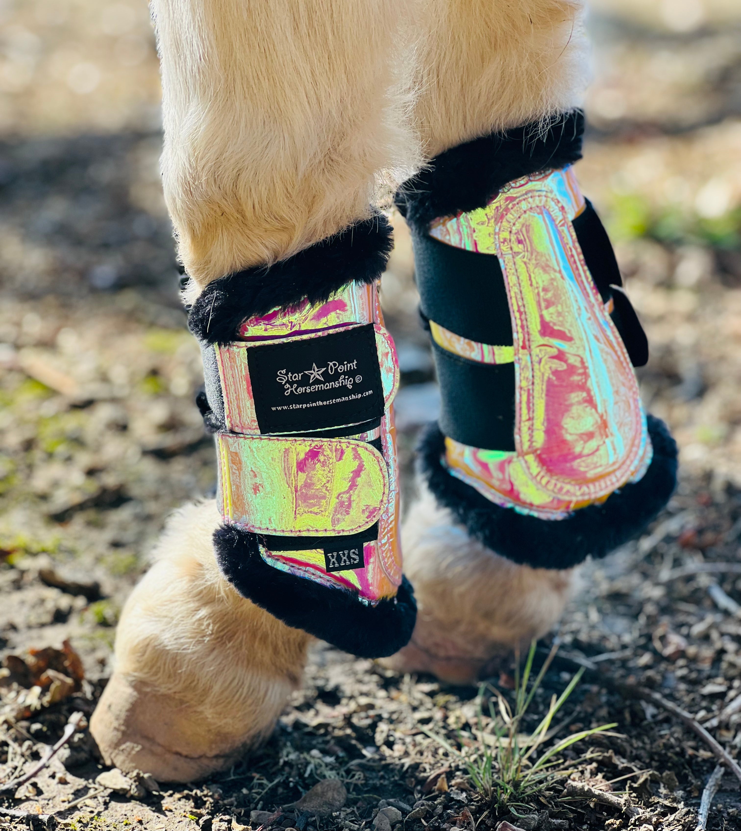 Holographic Brushing Boots (Set of 2) - Mini to Horse Size – Star